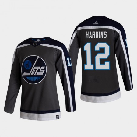 Winnipeg Jets Jansen Harkins 12 2020-21 Reverse Retro Authentic Shirt - Mannen